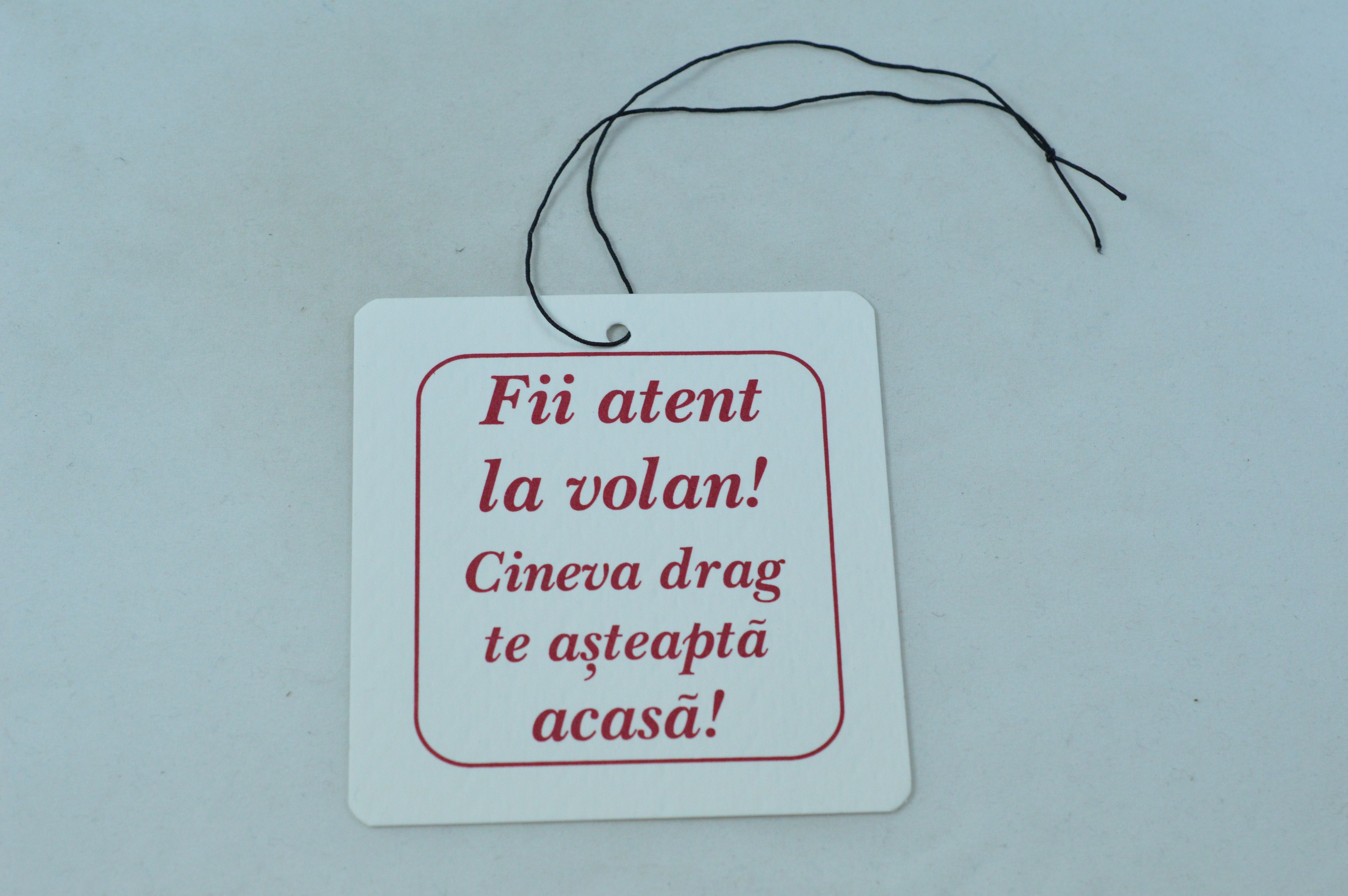 Ornament masina - Fii atent la volan! (alb) Ornament masina - Fii atent la volan! (alb)