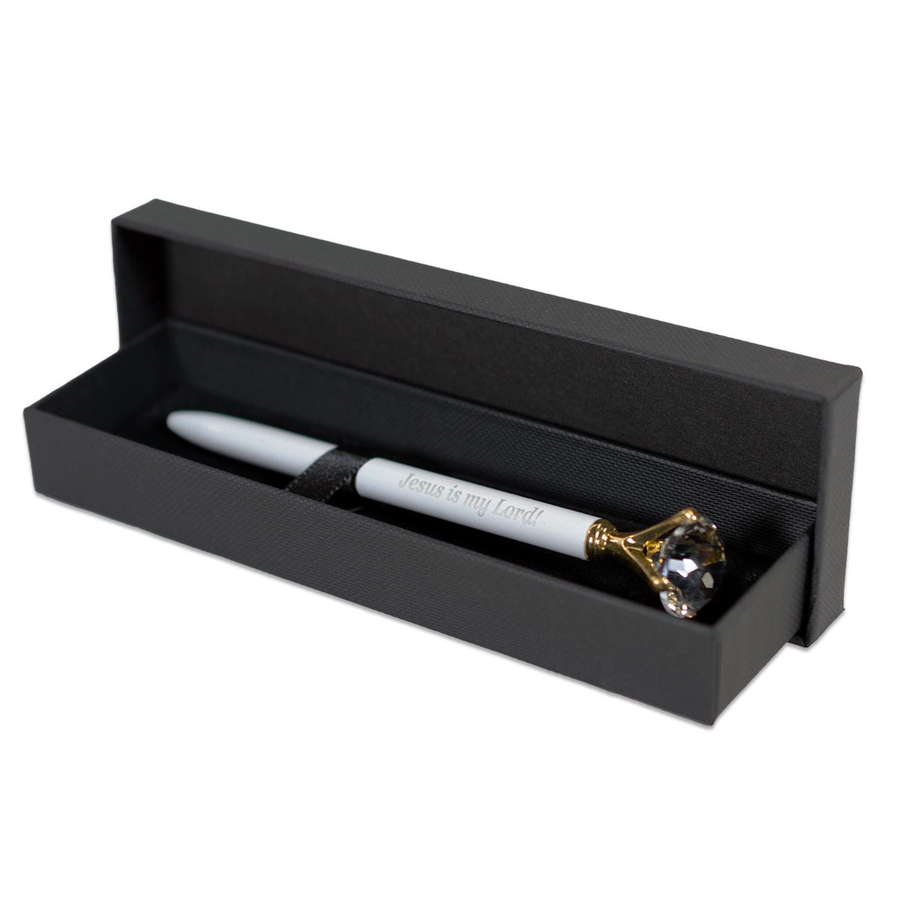 Pix metalic alb in cutie neagra - Jesus is my Lord! Pix metalic alb in cutie neagra - Jesus is my Lord!