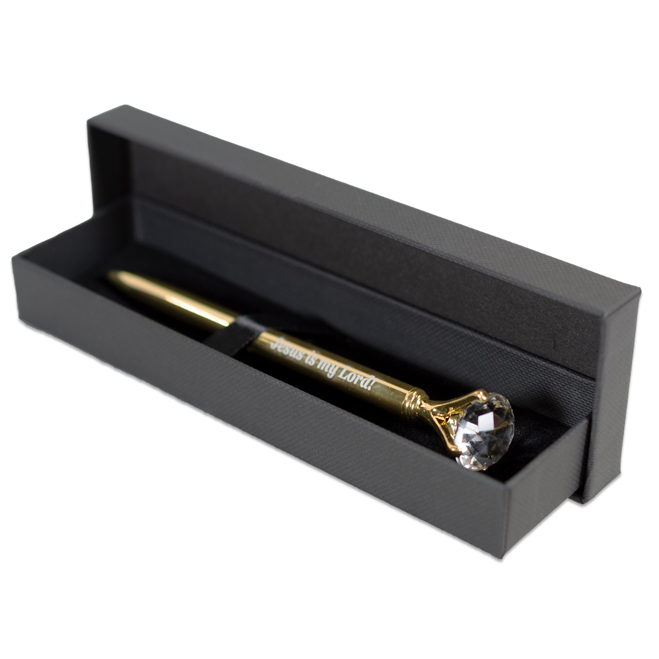 Pix metalic auriu in cutie neagra - Jesus is my Lord! Pix metalic auriu in cutie neagra - Jesus is my Lord!