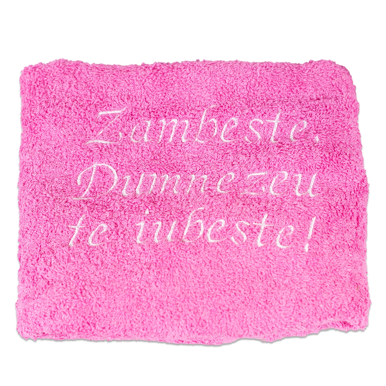 Prosop brodat - Zambeste, Dumnezeu te iubeste ! (roz) Prosop brodat - Zambeste, Dumnezeu te iubeste ! (roz)