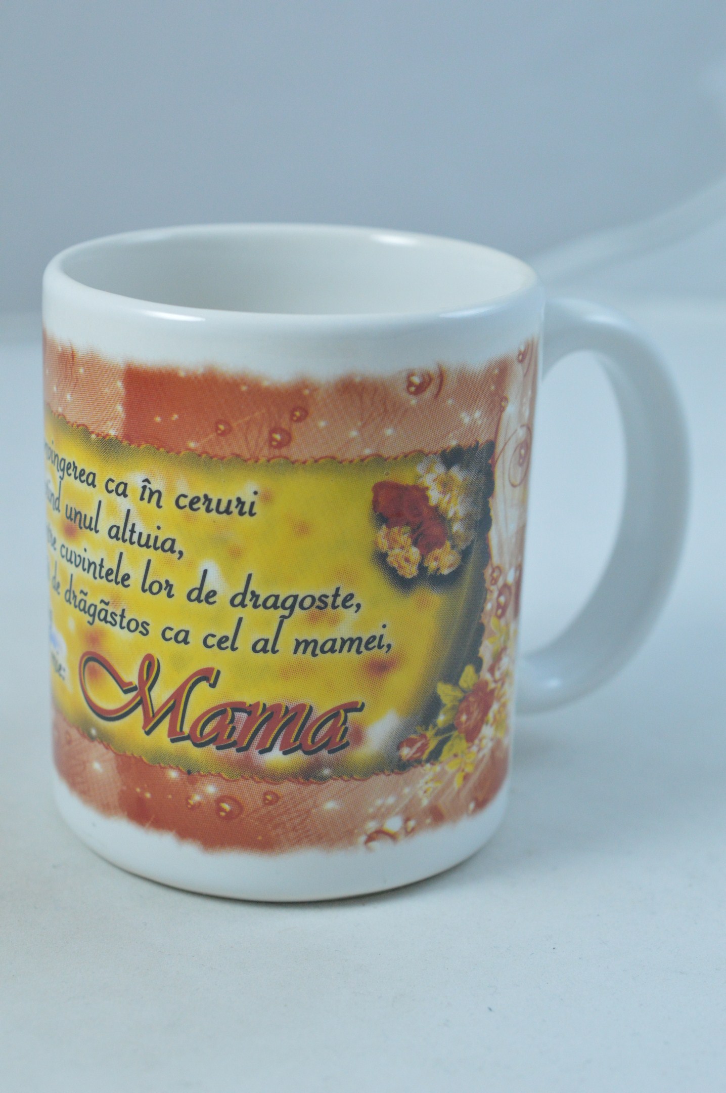 Cana cu mesaj crestin - Pentru ca am convingerea ca in ceruri ingerii Cana cu mesaj crestin - Pentru ca am convingerea ca in ceruri ingerii