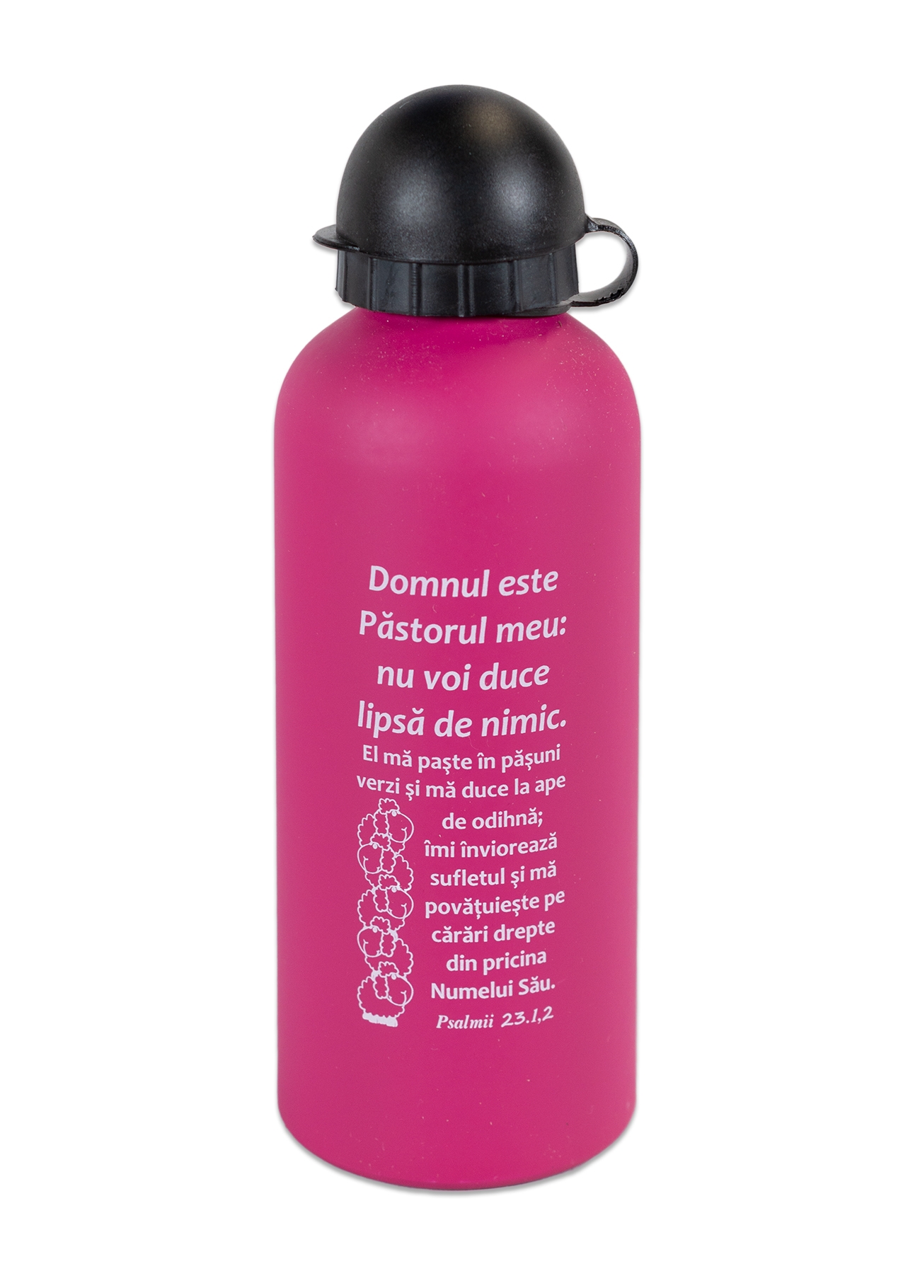 Sticla metalică pentru copii, Domnul este păstorul meu (mov) Sticla metalică pentru copii, Domnul este păstorul meu (mov)