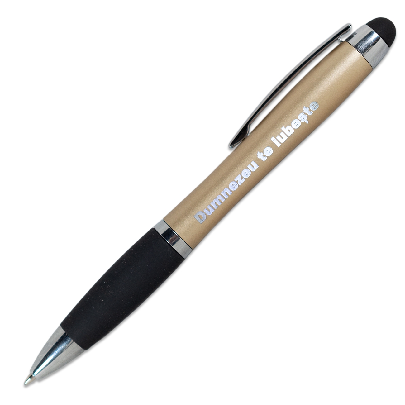 Pix auriu cu lumina - Dumnezeu te iubeste Pix auriu cu lumina - Dumnezeu te iubeste