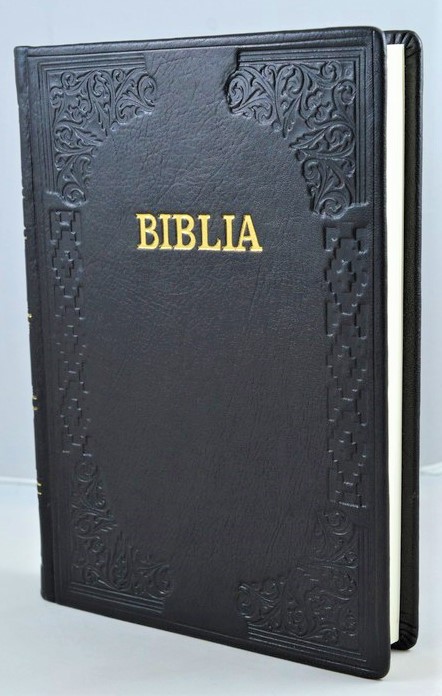 Biblia foarte mare, cu scris foarte mare, format A4, piele, prelucrata manual,neagra [SB 093 HM]