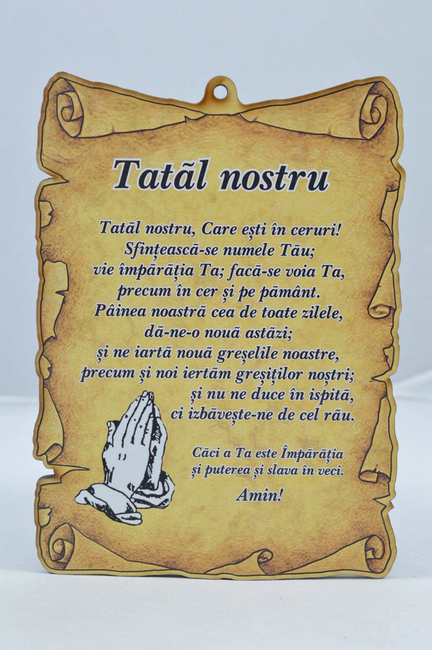 Tablita din lemn - Tatal nostru Tablita din lemn - Tatal nostru