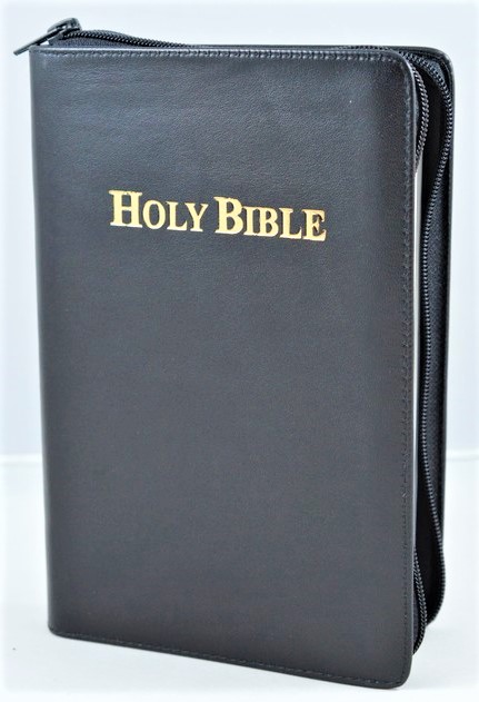 Biblia in limba engleza - Holy Bible, King James Version, piele, neagra, fermoar Biblia in limba engleza - Holy Bible, King James Version, piele, neagra, fermoar