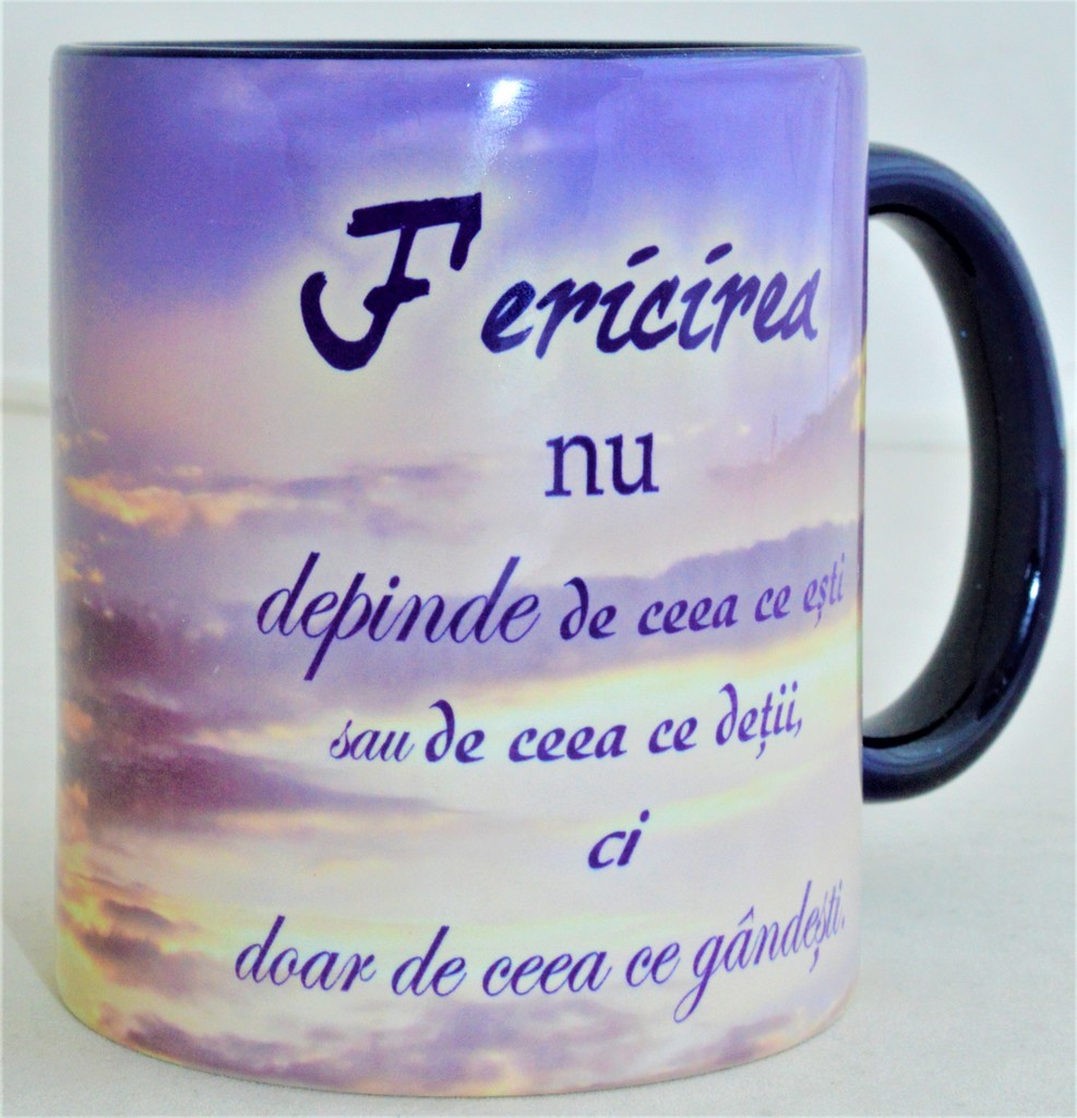 Cana cu mesaj crestin - Fericirea nu depinde... Cana cu mesaj crestin - Fericirea nu depinde...