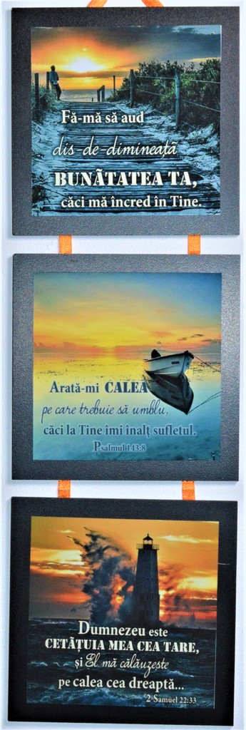 Set 3 mini tablouri - Fa-ma sa aud dis-de-dimineata bunatatea ta Set 3 mini tablouri - Fa-ma sa aud dis-de-dimineata bunatatea ta