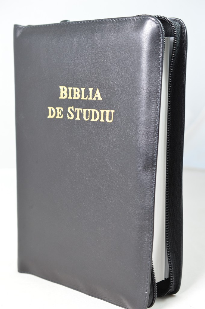 Biblia de studiu Andrews, explicatii+concordanta+harti,  mare, coperta piele, neagra, fermoar Biblia de studiu Andrews, explicatii+concordanta+harti,  mare, coperta piele, neagra, fermoar