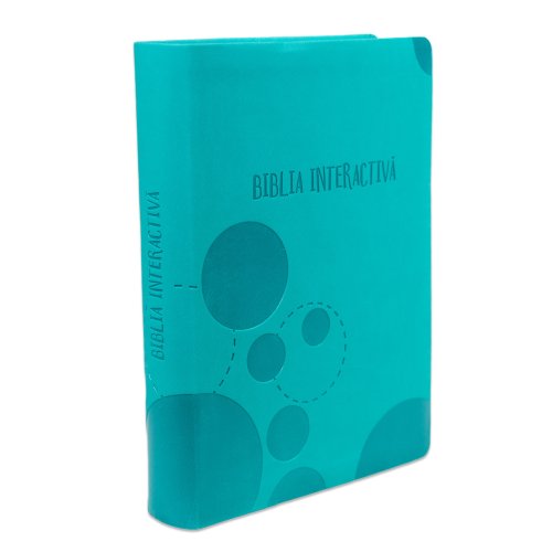 Biblia interactiva pentru tineri - trad. Cornilescu, coperta piele ecologica, margini argintii, verde