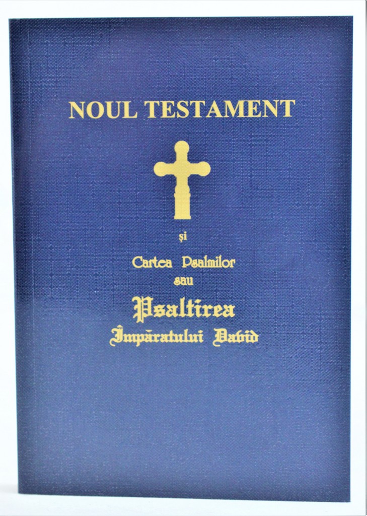 Noul Testament si cartea Psalmilor, coperta flexibila, albastru, simbol cruce, editie revizuita autorizata Noul Testament si cartea Psalmilor, coperta flexibila, albastru, simbol cruce, editie revizuita autorizata