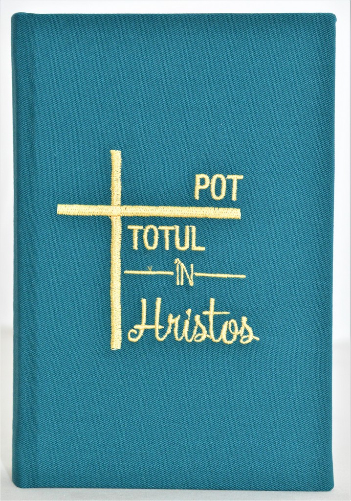 Biblia handmade, marime medie, coperta cartonata, Model 41, margini aurii, cuv. lui Isus cu rosu [SB 052 HM]