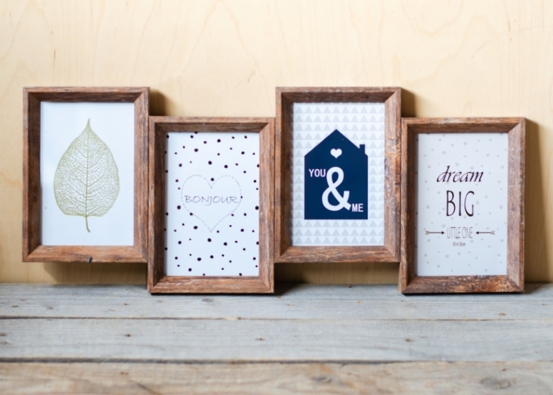 Rama foto colaj (maro) - tablou 4 poze (49.5x20.5x2 cm) Rama foto colaj (maro) - tablou 4 poze (49.5x20.5x2 cm)