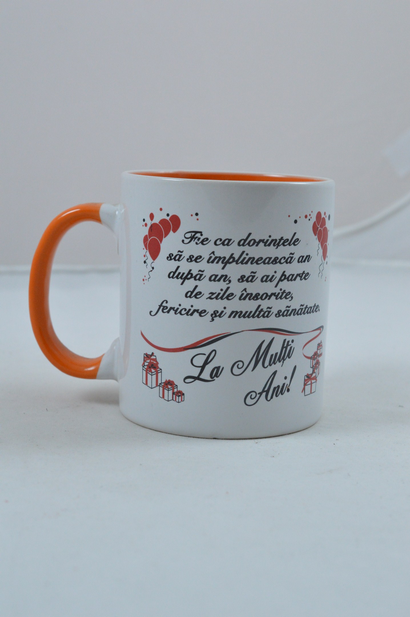 Cana -  Fie ca dorintele sa se implineasca (portocaliu) Cana -  Fie ca dorintele sa se implineasca (portocaliu)