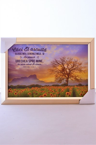 Tablou cu versete- Caci El asculta(34X24 cm)