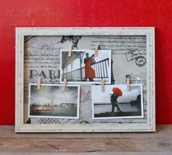 Rama foto din lemn (bej) -  3 poze (40x30x2.5 cm) Rama foto din lemn (bej) -  3 poze (40x30x2.5 cm)