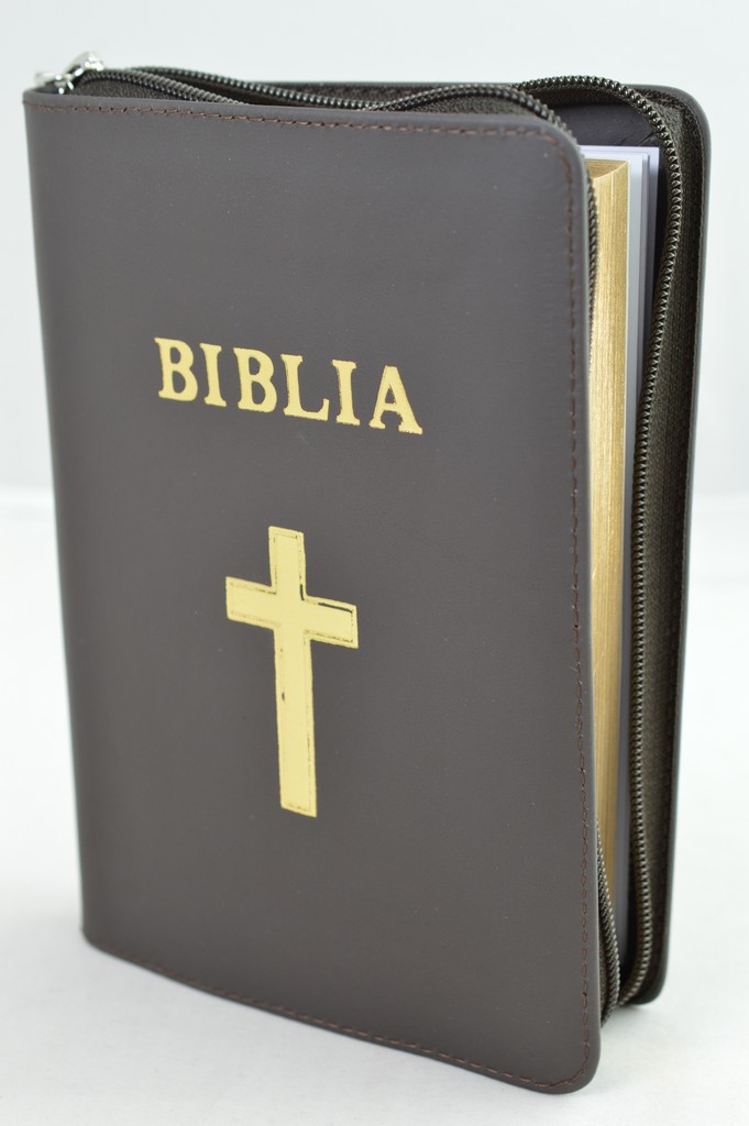Biblia Ortodoxa, marime mica, coperta piele, kaki, fermoar, margini aurite (cu aprobarea Sf. Sinod) Biblia Ortodoxa, marime mica, coperta piele, kaki, fermoar, margini aurite (cu aprobarea Sf. Sinod)