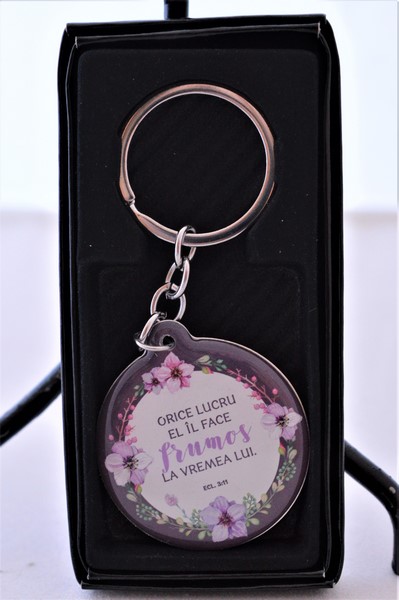 Breloc rotund metal si plastic- Orice lucru Breloc rotund metal si plastic- Orice lucru