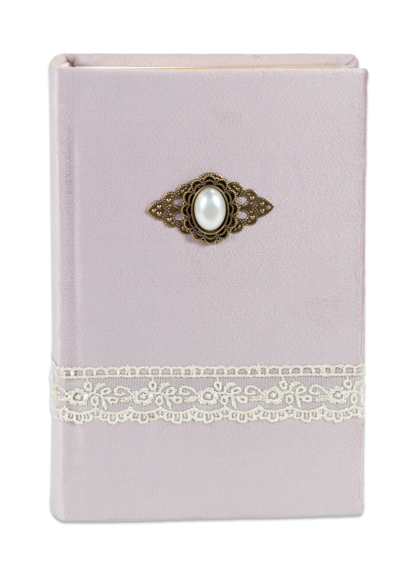 Biblia handmade, model 42, marime medie, coperta tare textila, margini aurii, index, cuv. lui Isus cu rosu [SI 057 HM]