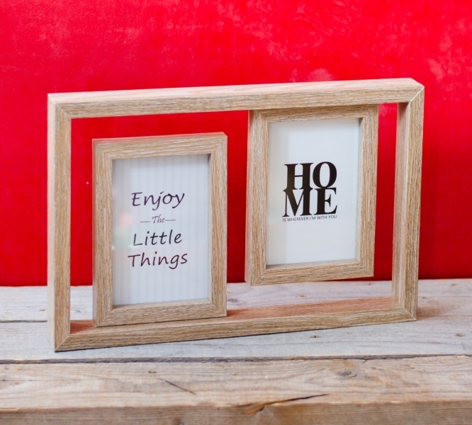 Rama foto din lemn - Home - 2 poze (35x23x4 cm) Rama foto din lemn - Home - 2 poze (35x23x4 cm)