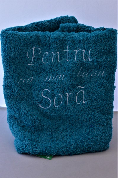 Prosop personalizat- Pentru cea mai buna sora (turcoaz)