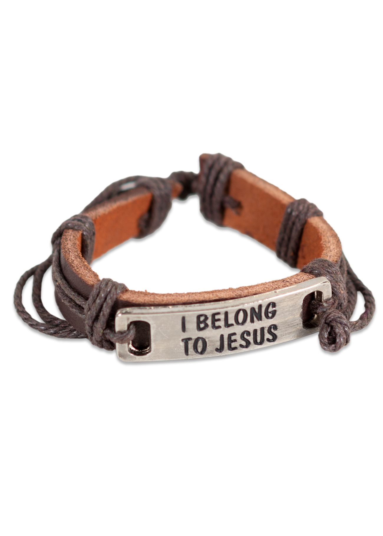 Bratara din piele maro inchis - " I belong to Jesus " Bratara din piele maro inchis - " I belong to Jesus "