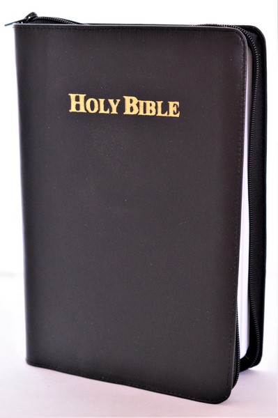 Biblia in limba engleza, King James Version, coperta din piele, neagra , (15x22,5cm cm)