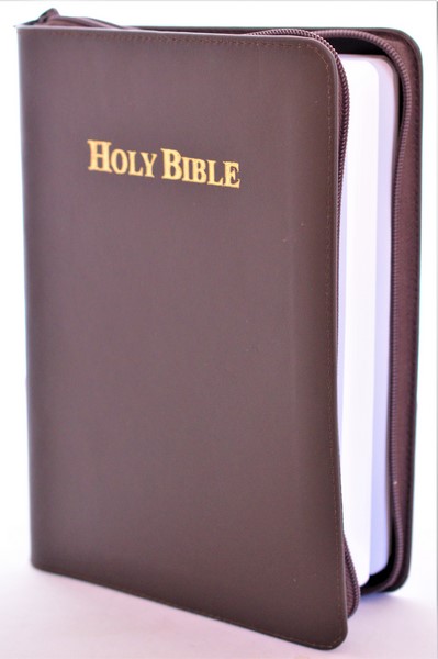Biblia in limba engleza - Holy Bible, King James Version, piele, marime medie, visiniu inchis Biblia in limba engleza - Holy Bible, King James Version, piele, marime medie, visiniu inchis