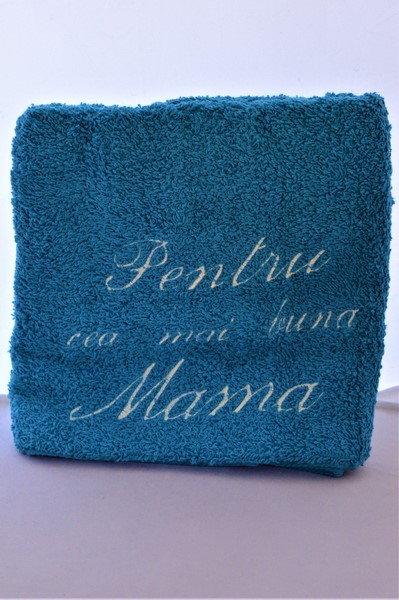 Prosop personalizat- Pentru cea mai buna mama(turcoaz) Prosop personalizat- Pentru cea mai buna mama(turcoaz)
