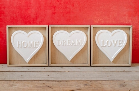 Tablou  decor  3 buc   (19x19cm) -    Love Tablou  decor  3 buc   (19x19cm) -    Love