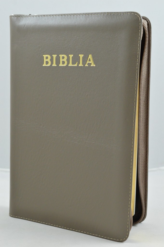 Biblia Planului Profetic - piele, nuanta de maro, mare, fermoar, margini aurite, cuv. lui Isus cu rosu Biblia Planului Profetic - piele, nuanta de maro, mare, fermoar, margini aurite, cuv. lui Isus cu rosu