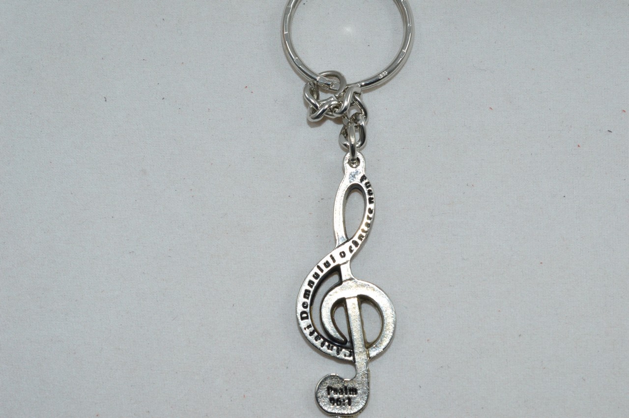 Brelocuri crestine fata/verso - Cheia Sol / Cantati Domnului o cantare noua Brelocuri crestine fata/verso - Cheia Sol / Cantati Domnului o cantare noua