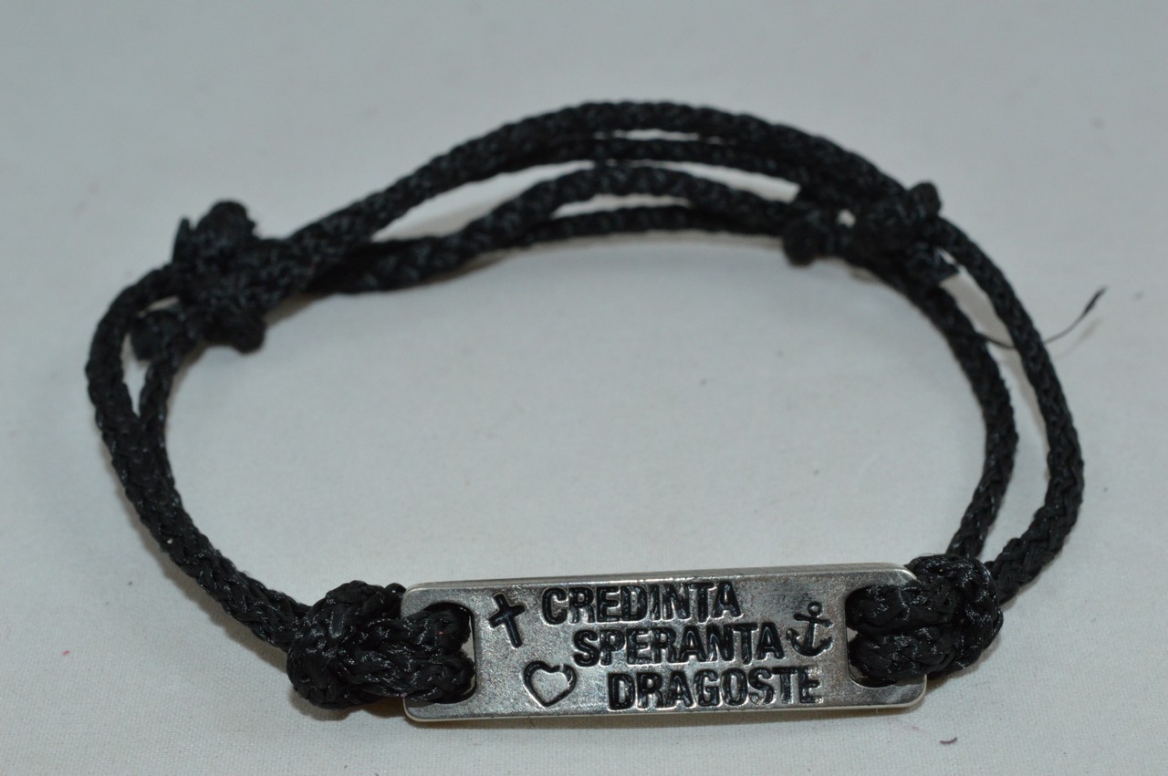 Bratara crestina (șnur) - Credinta , Speranta , Dragostea Bratara crestina (șnur) - Credinta , Speranta , Dragostea