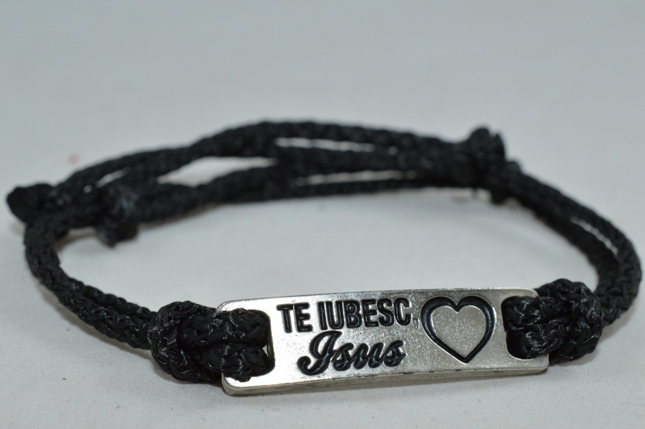 Bratara crestina (șnur) - Te iubesc Isus Bratara crestina (șnur) - Te iubesc Isus