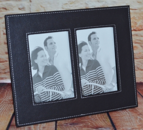 Rama foto - piele neagra (27x22 cm) Rama foto - piele neagra (27x22 cm)