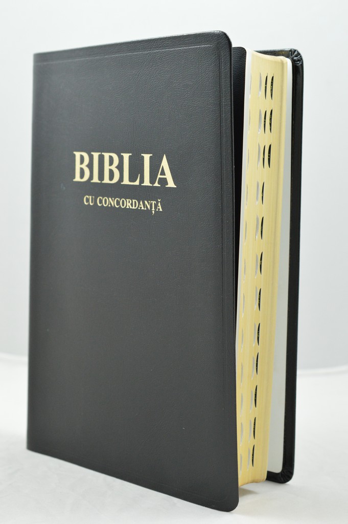 Biblia foarte mare, piele, scris foarte mare, neagra, aurita, index, concordanta, trad. Cornilescu [CO 087 TI]