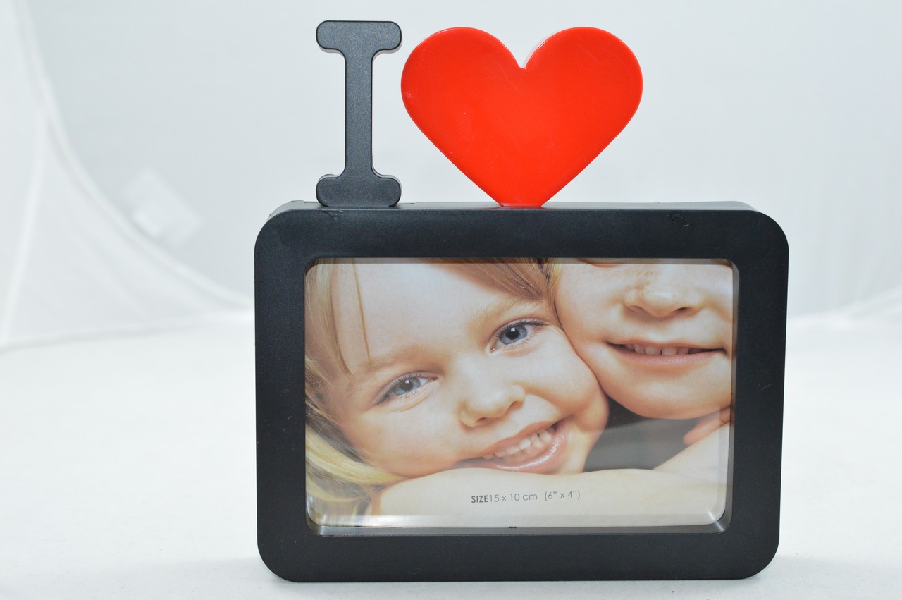 Rama foto neagra cu inima Rama foto neagra cu inima