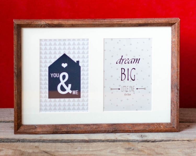 Rama foto din lemn -  2 poze (32.5x22.5x2 cm) Rama foto din lemn -  2 poze (32.5x22.5x2 cm)