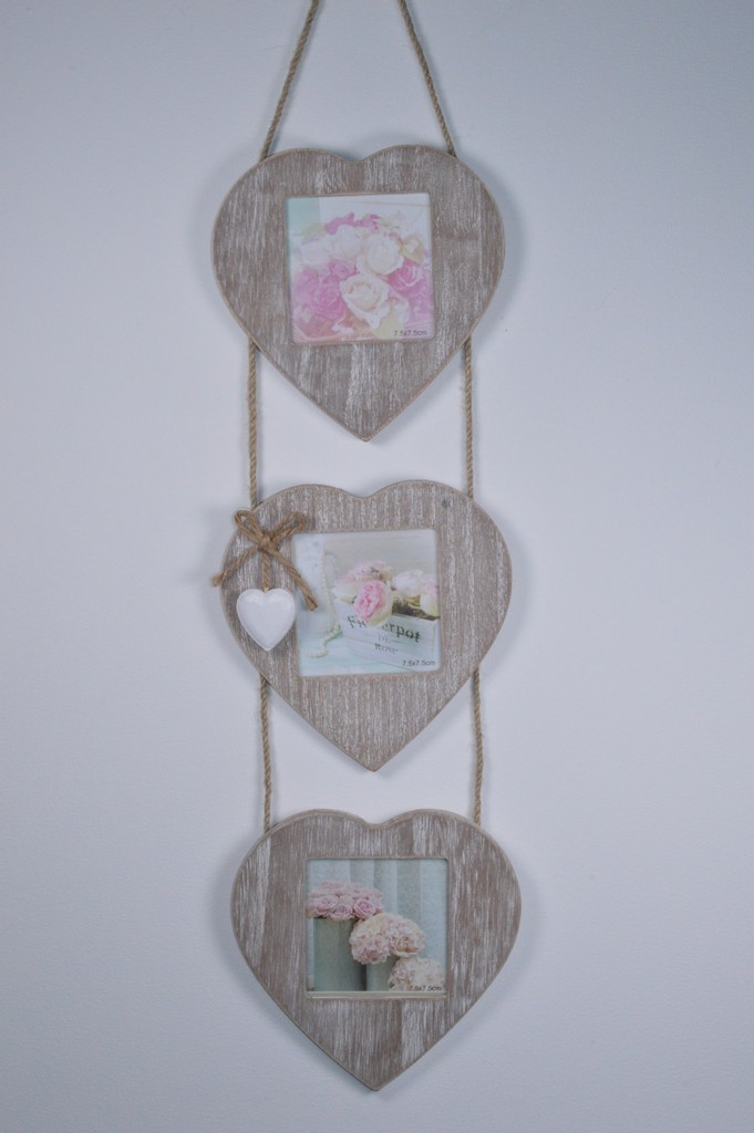 Rama foto multipla cu inimi - maro Rama foto multipla cu inimi - maro