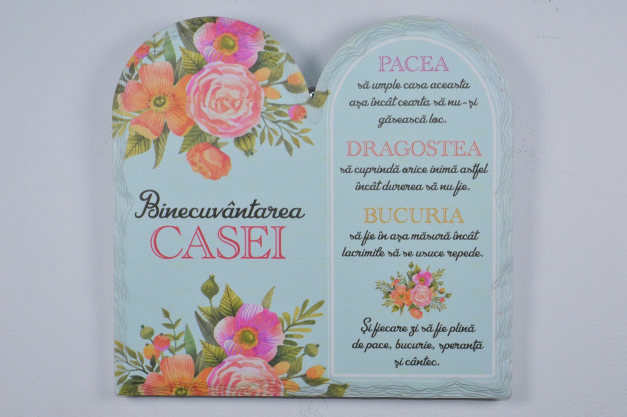 Aplica - Binecuvantarea casei - Pacea sa umple casa aceasta (15x12cm) Aplica - Binecuvantarea casei - Pacea sa umple casa aceasta (15x12cm)