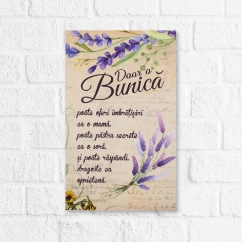 Tablou motivational   (16x26cm) -  Doar o bunica Tablou motivational   (16x26cm) -  Doar o bunica