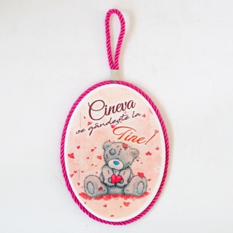 Tablou motivational ceramica oval (13.5x18cm) - Cineva Tablou motivational ceramica oval (13.5x18cm) - Cineva