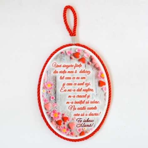 Tablou motivational ceramica oval (13.5x18cm) - Unei fiinte Tablou motivational ceramica oval (13.5x18cm) - Unei fiinte
