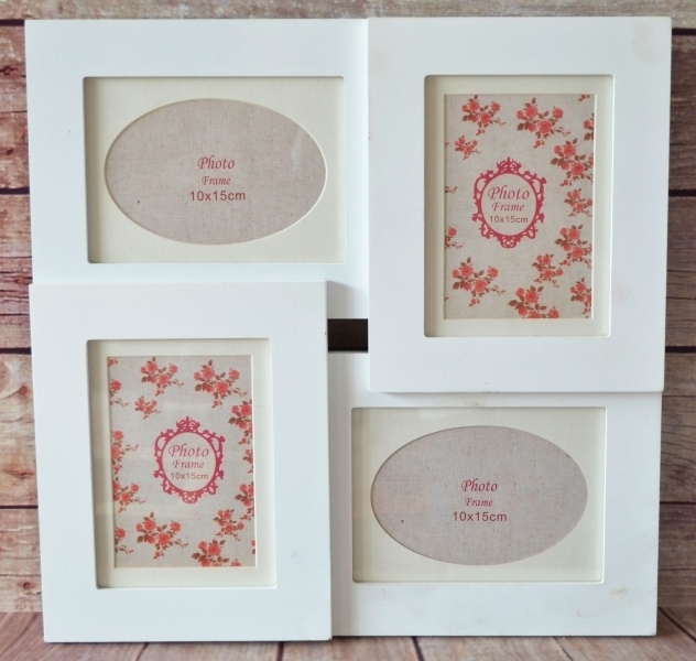 Rama foto colaj (alb) - tablou 4 poze (34x34 cm) Rama foto colaj (alb) - tablou 4 poze (34x34 cm)