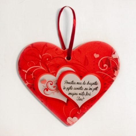 Placheta ceramica - Povestea mea de dragoste  ( 19x16 cm ) Placheta ceramica - Povestea mea de dragoste  ( 19x16 cm )