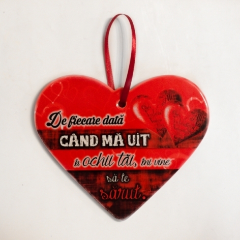 Placheta ceramica -  De fiecare data ( 19x16 cm ) Placheta ceramica -  De fiecare data ( 19x16 cm )