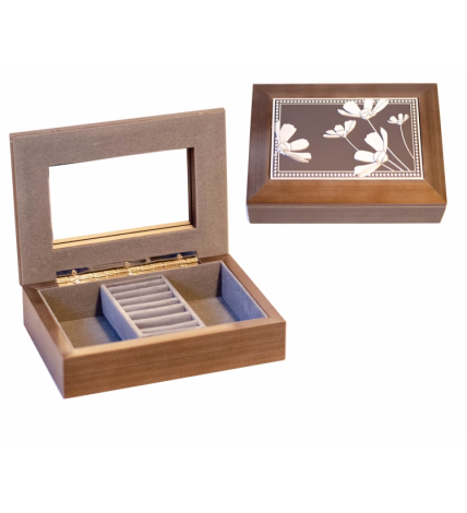 Cutie depozitare  maro cu un  compartiment -  5x17.5x12.5 cm Cutie depozitare  maro cu un  compartiment -  5x17.5x12.5 cm