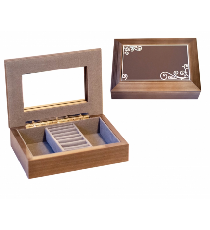 Cutie depozitare  maro cu un  compartiment -  5x17.5x12.5 cm Cutie depozitare  maro cu un  compartiment -  5x17.5x12.5 cm