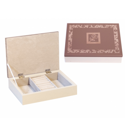 Cutie depozitare  roz cu alb cu un  compartiment -  5x17.5x12.5 cm Cutie depozitare  roz cu alb cu un  compartiment -  5x17.5x12.5 cm