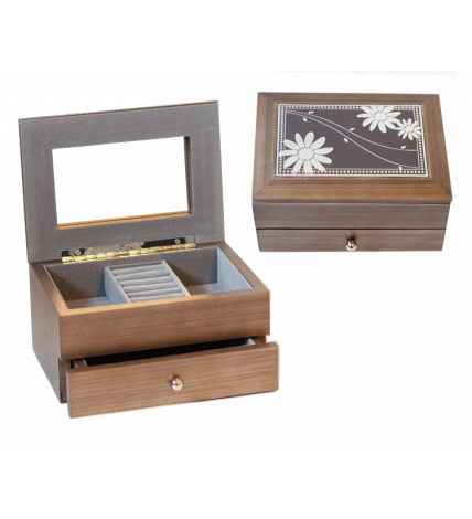 Cutie depozitare  maro cu doua compartimente -10x17.5x12.5 cm Cutie depozitare  maro cu doua compartimente -10x17.5x12.5 cm